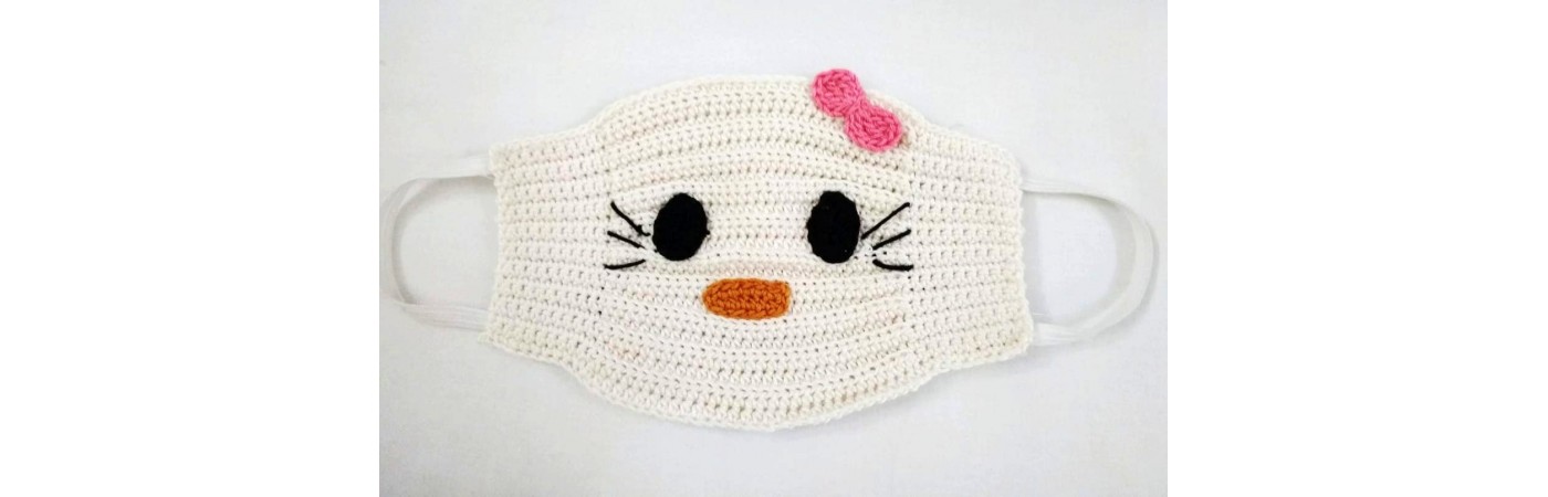 Happy Threads Handmade Kids Hello Kitty Crochet Masks 